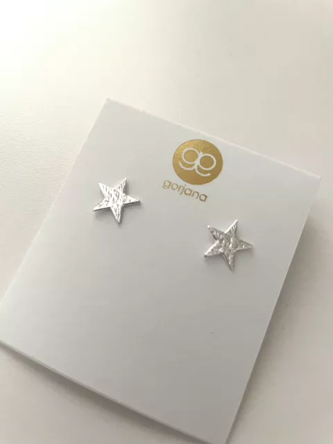 Gorjana Star Stud Earrings Silver New