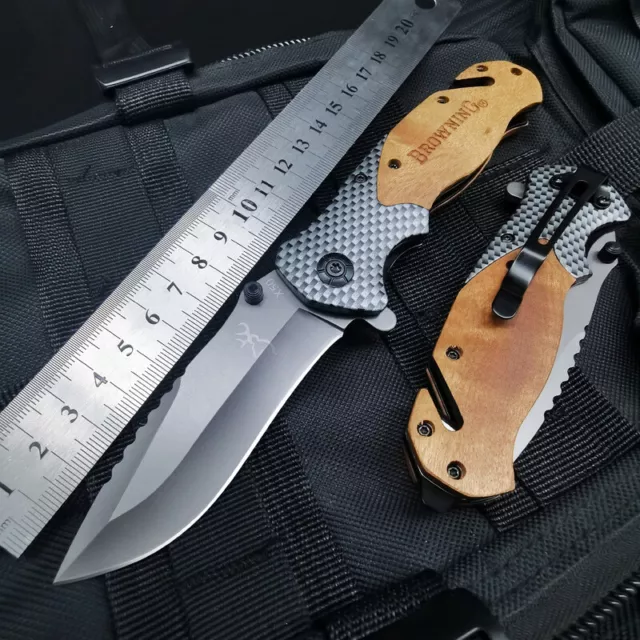 Browning Hunting Camping Fishing Outdoor  Folding Knife Tactical Pocket tool