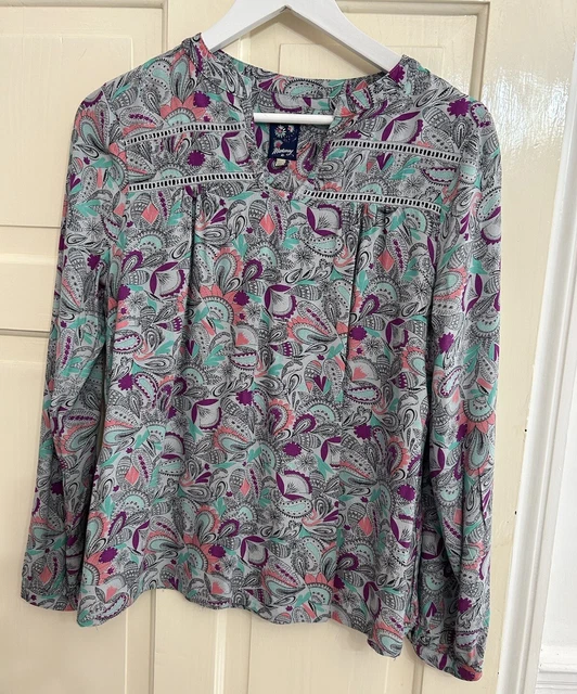 LADIES MANTARAY GREY Pattern Top Size 12 Viscose Debenhams 12.99 PicClick UK