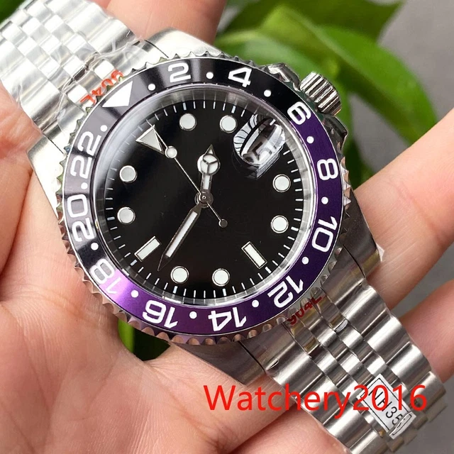 Seiko Gold Automatic 40 MM STERILES Graues Zifferblatt NH35 Datum Automatik Herren Tandorio Taucheruhr 40 Mm