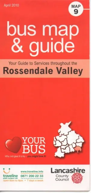 Lancashire County Council - Bus Map & Guide - Rossendale Valley - April 2010