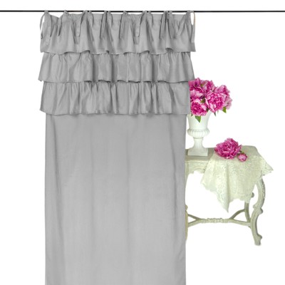 Mantovana Shabby Chic con balze Etoile Basic Collection 130 x 60 cm Colore Bianco 