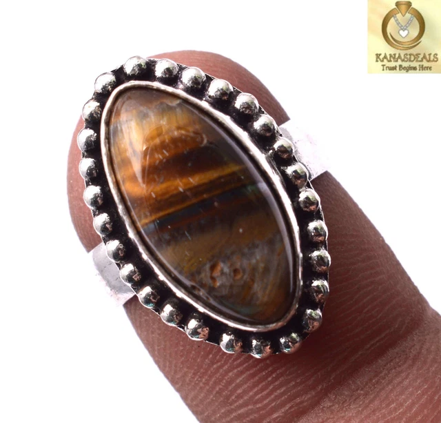 Tiger Eye Plated Ring Mystical Jewellery 10 GM Value-Priced @1.99-69787
