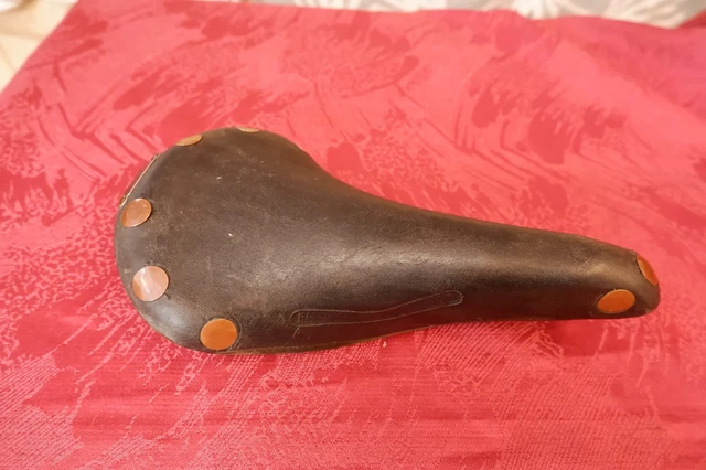 Selle De Vélo Brooks En Cuir Riveté Cuivre - Occasion Fabriquée En Angleterre