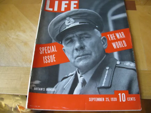 1939 Life Magazine  September  25 Special Issue War World   Lowest Price On Ebay