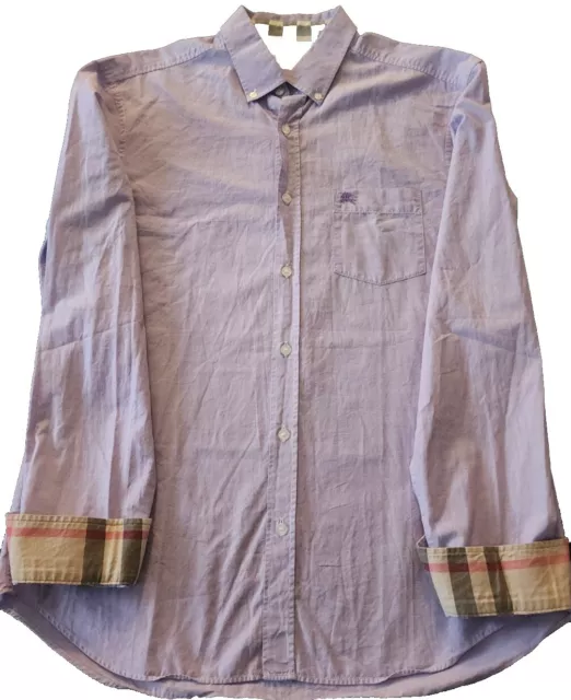 Burberry Brit  Men's Long-Sleeve Button Up Dress Shirt Size L.