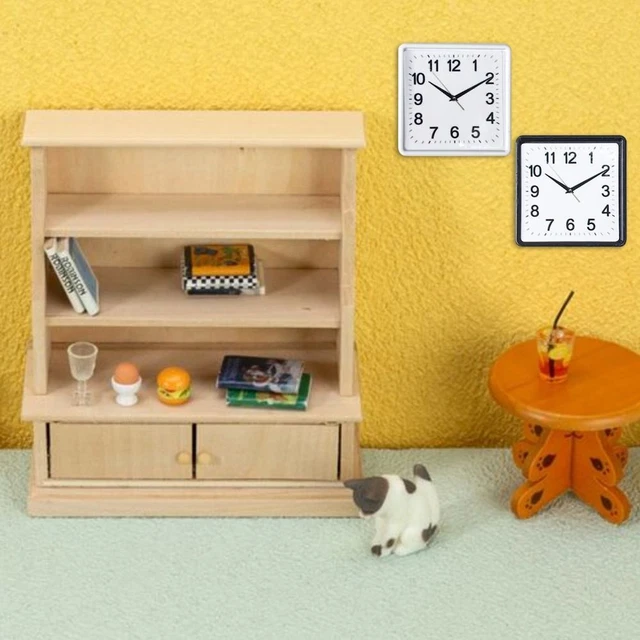 Furniture 1:12 Dollhouse Wall Clock Doll House Accessories Miniature Wall Clock