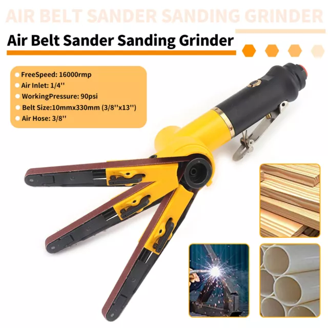 3/8*13 Inch Air Operated Sanding Grinder Belt Polishing Rust For Pneumatic Tool