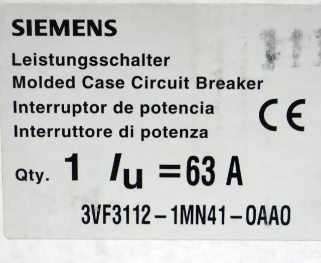 Siemens Leistungsschalter 3VF3112-1MN41-0AA0  3VF3 112-1MN41-0AA0 -unused/OVP- 2