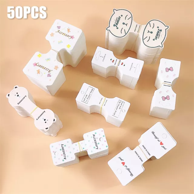 White Folding paperboard hair clip paperboard hair rope card hair ornam'EL