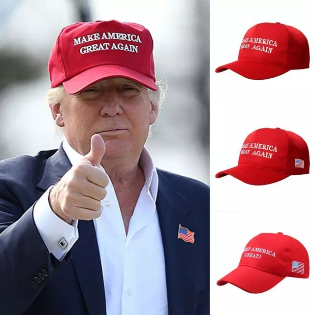 1x cappello MAGA Make America Great Again Donald Trump cappellini rossi USA outdoor unisex GB