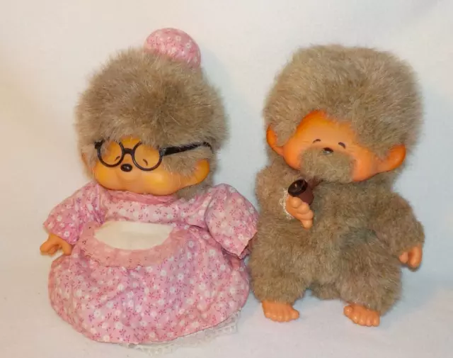 ++ Oma und Opa - Futagonomonchhichi - Monchichi Sekiguchi - Vintage ++