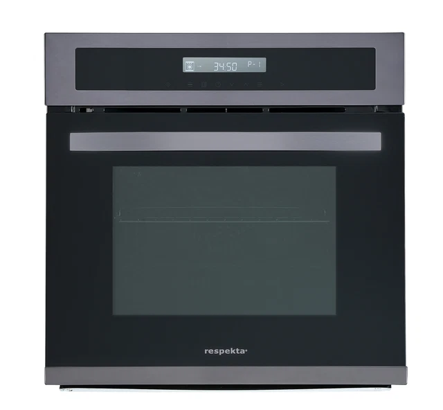 Four Inox Montage Cuisinière 60cm Air Chaud Grill Circulant Noir Steel respekta