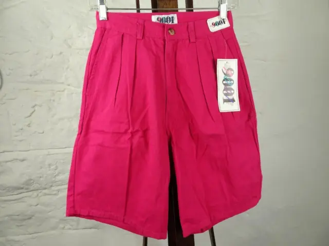 VINTAGE 90s HIGH RISE MOM SHORTS PLEATED COTTON WOMENS SIZE 7/8 NWT