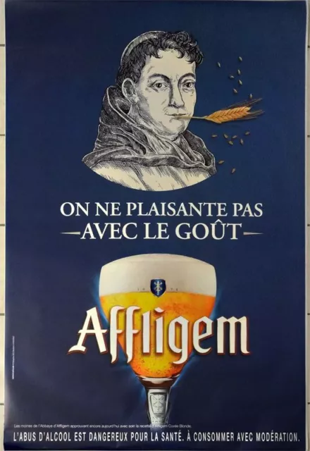 Affiche Publicitaire Bière " Affligem " : Grand Format 120x175 Cm