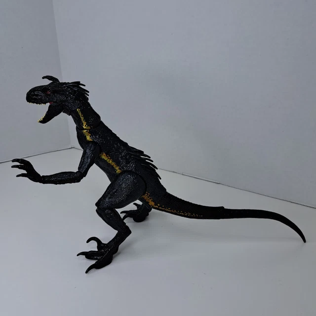 Posable Raptor MATTEL JURASSIC WORLD Super Posable Indoraptor Black Gold Raptor Action ...
