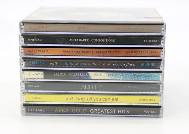 Lot Of 8 WOMEN ARTISTS CD - Janet Jackson, Adele, Alanis Morissette, ABBA++