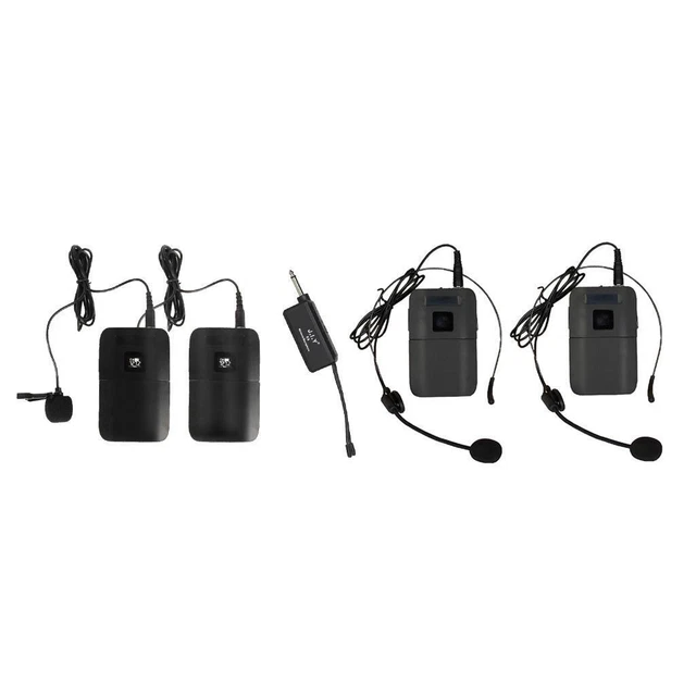 UHF Wireless Headset Microphone Mic with Bodypack Transmitter and Receiver