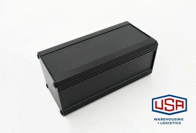 (USA) Aluminum 2U 86x100x200 mm. Electronic Enclosure Heat Sink Dust free DIY