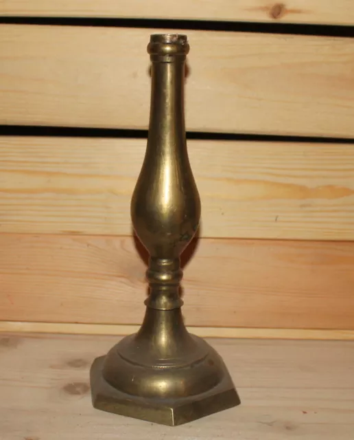 Antique Middle East hand made brass candle holder candlestick
