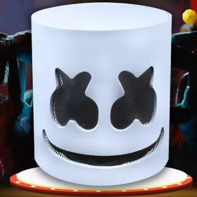 Casco maschera per DJ Marshmallow musica festa cosplay maschera testa piena abito☹