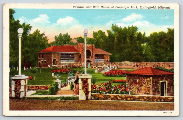 SPRINGFIELD MISSOURI~PAVILION & Bath House @ Fassnight Park~Vintage ...