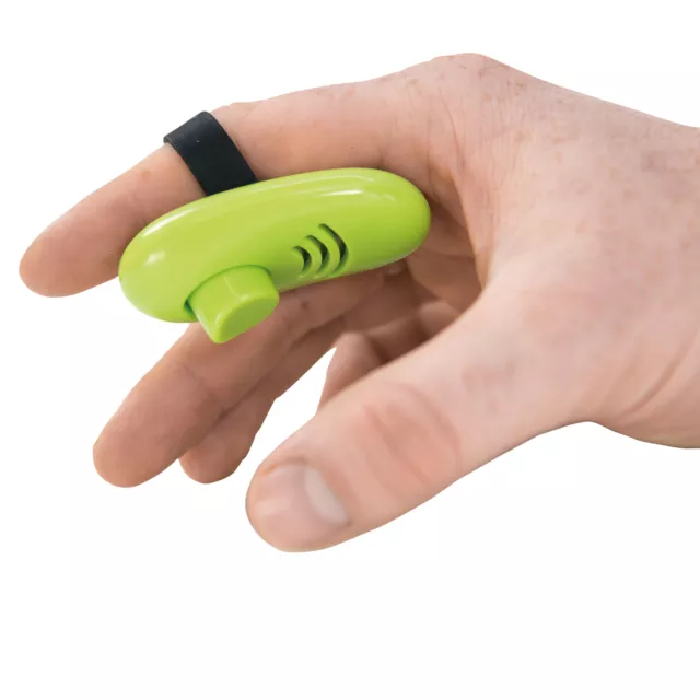 Finger-Clicker -  grün - ergonomisch geformt - mit weichem Silikonring