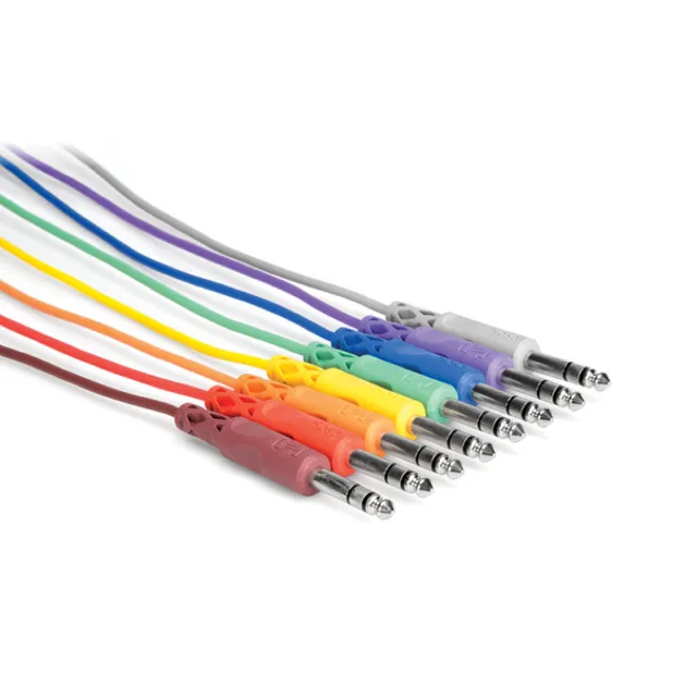 Hosa CSS 800 - BALANCED PATCH CABLES 8PCS. 1/4" TRS JACK TO 1/4" JACK