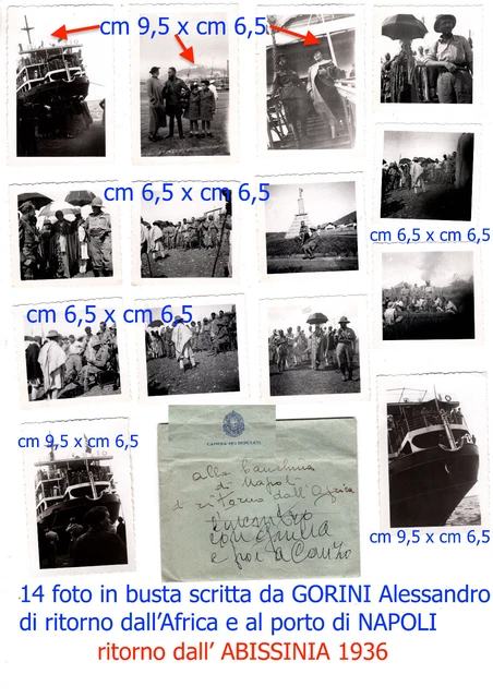 14 FOTO 1936 Comandante GORINI Alessandro, ritorno dall'ABISSINIA
