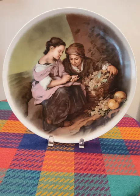 Bareuther Waldsassen Bavaria Germany Collectors Plate "Fruit Vendor" 10.25 in