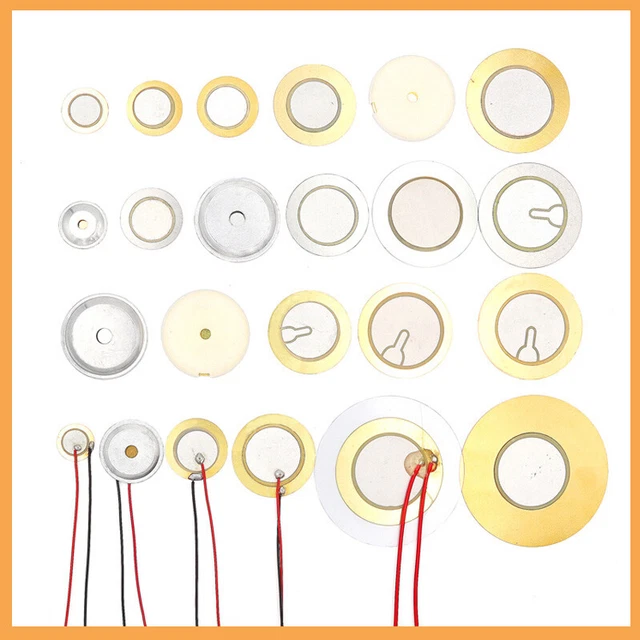 2er-Set Piezoelement Von Ekulit (EPZ-27MS44W) – 27 Mm, 4,4 KHz, 200 Ohm, Mit Lötkontakten – Ideal Für Signalerzeugung & Sensoren
