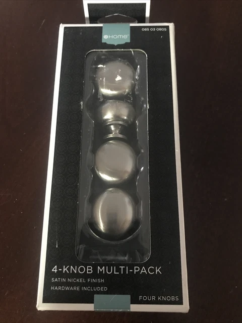 SATIN NICKEL CABINET KNOBS PACK OF 4 Drawer Handle Pull Round