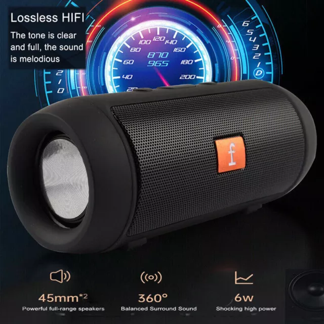 40W HIFI Portable Wireless Bluetooth Speaker Stereo Bass Loud AUX FM Waterproof