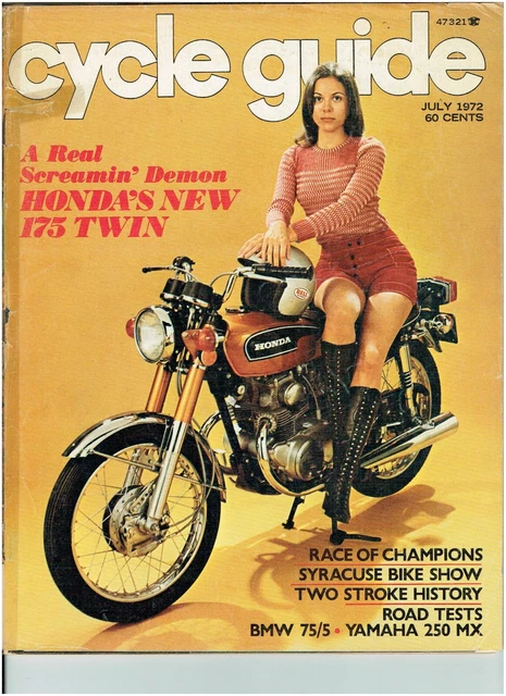 JULY 1972 CYCLE Guide motorcycle magazine Yamaha 250 MX Honda CB175 BMW ...