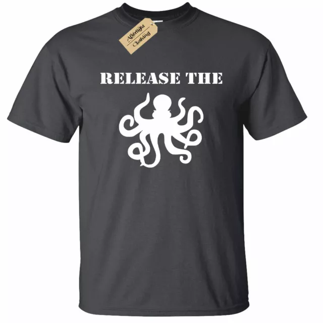 KIDS BOYS GIRLS Release The Kraken T-Shirt Funny geek nerd gift