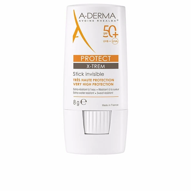 Solaires A-derma unisex PROTECT X-TREM stick solar invisible SPF50+ 8 gr