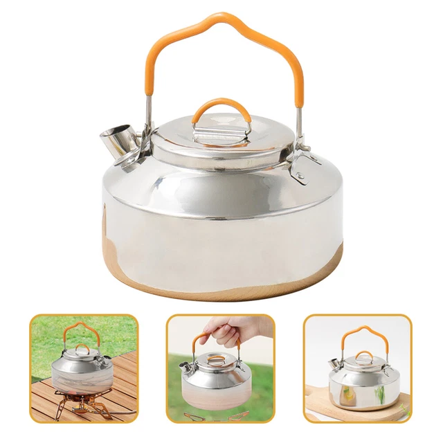Camp Coffee Pot Stainless Steel Camping Pot Electric Teapot Cooking Utensils
