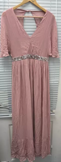 Oasis dusty pink dress size 14