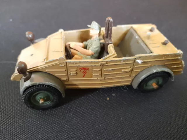 1970s Britains  Diecast Kubelwagen German WW2 Africa Corps & Driver Play worn