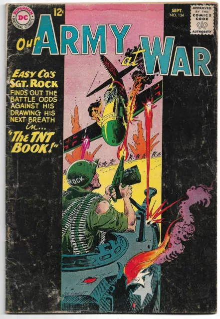 DC Silver Age : Our Army at War #134 SGT. ROCK (Joe Kubert) Ross Andru (350,- $)