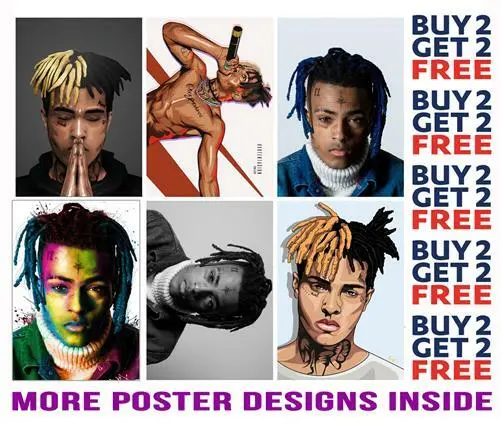 Xxxtentacion Poster Art Print A4 A3 Size Buy 2 Get Any 2 Free