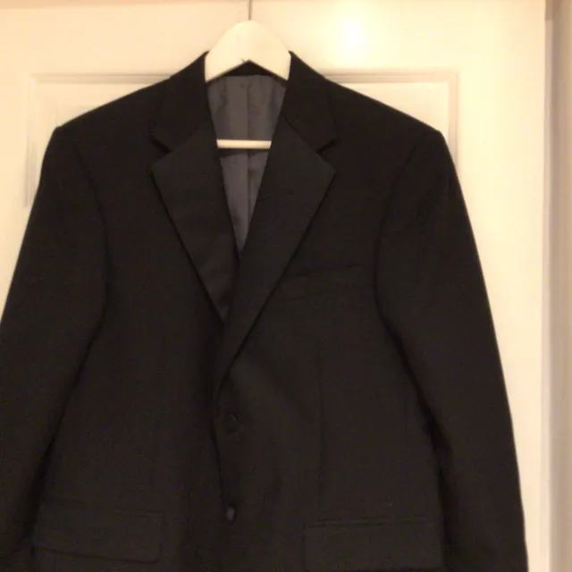 M&S Man Black Dinner Jacket 40” Short Men’s Evening Wear Tuxedo Vgc