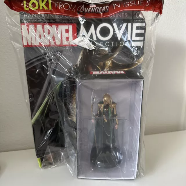 MARVEL MOVIE FIGURINE – Loki From avengers # 5 W/ MAGAZINE Sealed