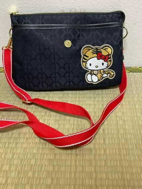 KIPLING × Hello Kitty RIRI CNY Kitty Tiger Shoulder Mini Bag SANRIO Nylon Black