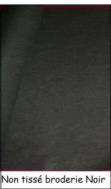 Entoilage Thermocollant Non Tissé Noir - Largeur 150 Cm, Vendu Au Mètre (1m)
