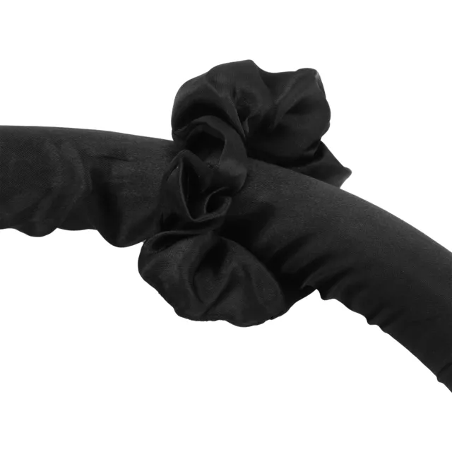 (Black)Curling Headband Heatless Curling Rod Made Of Material For Banquets For