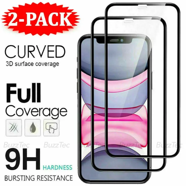 Full Cover Screen Protector For iPhone XR 11 12 13 14 15 Pro MAX Tempered Glass