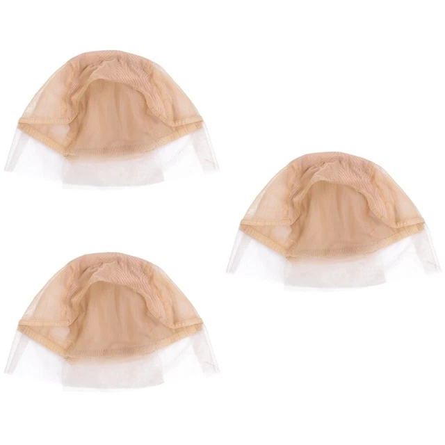 3 PIEZAS Tapas Tapas Pelucas Frontales de Encaje Malla Red Para Hacer Miss Elásticas