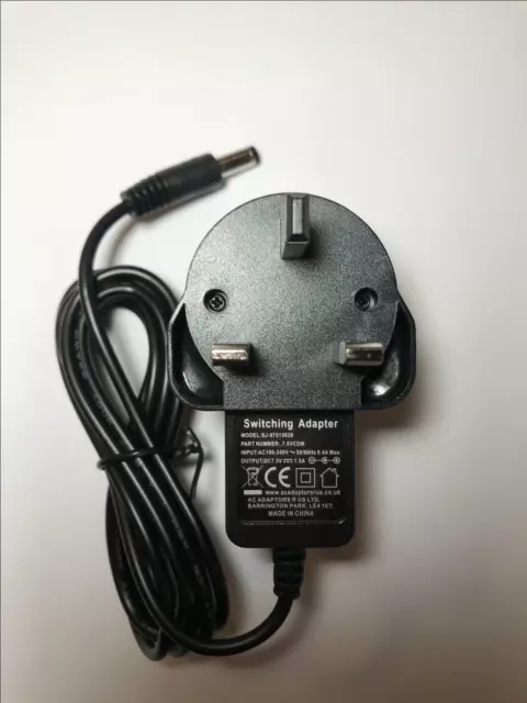 Ersatz 7,5 V 1000mA AC-DC Adapter für Roberts Sound 38 DAB/FM/CD Radiowecker