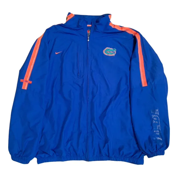Florida Gators Windbreaker Jacket Men's 2XL Blue Full Zip Nike Team Apparel Coat